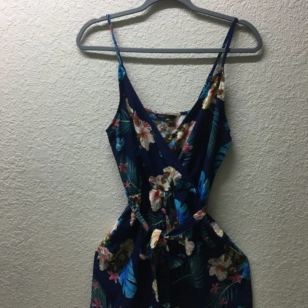 Jumper with blue tropical pattern - Picture 6 of 9